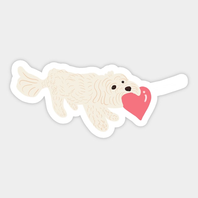 Cute Maltipoo Sticker by PatternbyNOK